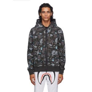 BAPE Relaxed Space Camo Full Zip Streetwear Hoodie Sweathshirt Men's Small
